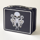 Octopus met 8 armen en schedel (Achterkant)