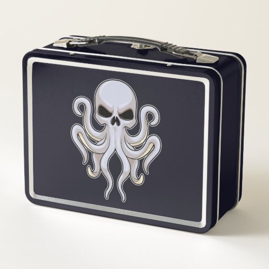 Octopus met 8 armen en schedel (Achterkant)