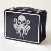 Octopus met 8 armen en schedel (Voorkant)