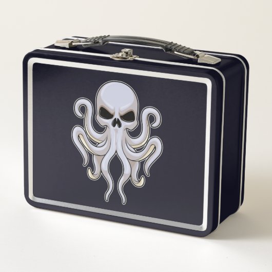Octopus met 8 armen en schedel (Voorkant)