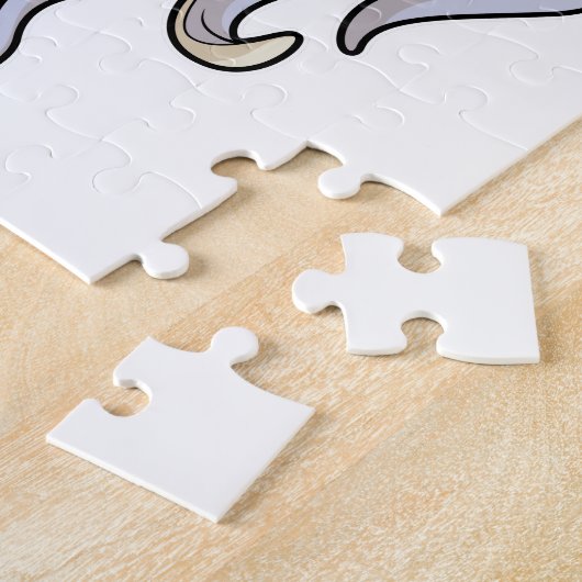 Octopus met 8 armen en schedel legpuzzel (Zijkant)