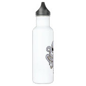 Octopus met 8 armen en schedel waterfles  (Links)