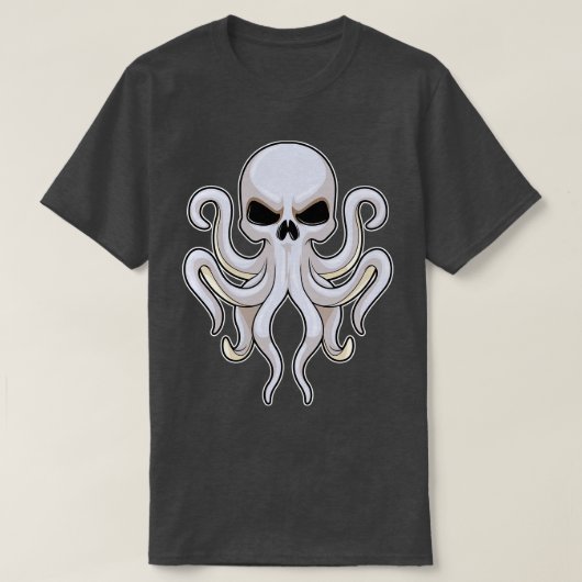 Octopus met 8 armen schedel t-shirt (Design voorkant)