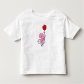 Octopus met ballon kinder shirts (Voorkant)
