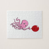 Octopus met ballon legpuzzel (Horizontaal)