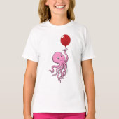 Octopus met ballon t-shirt (Voorkant)
