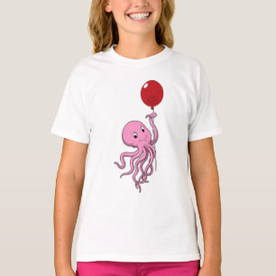 Octopus met ballon t-shirt