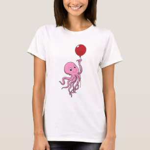 Octopus met ballon t-shirt