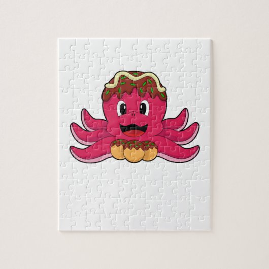 Octopus met Cake Legpuzzel (Verticaal)