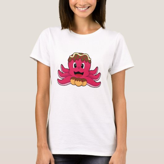 Octopus met Cake T-shirt (Voorkant)