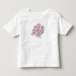 Octopus met Crayon Kinder Shirts