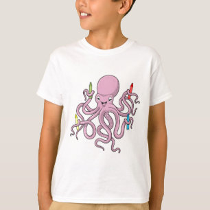 Octopus met Crayon T-shirt