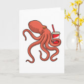 Octopus met drank kaart (Gele Bloem)