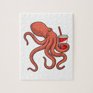 Octopus met Drink Legpuzzel