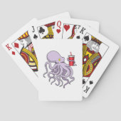Octopus met Drink mok Pokerkaarten (Achterkant)