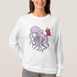 Octopus met Drink mok T-shirt