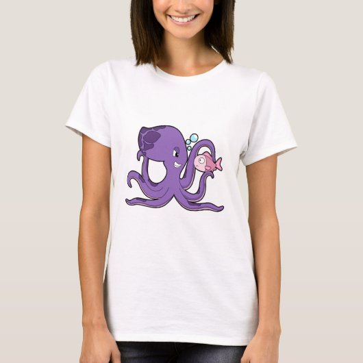 Octopus met Fish.PNG T-shirt (Voorkant)