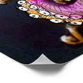Octopus met Harp Poster (Hoek)