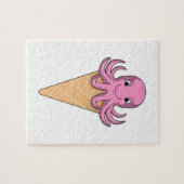 Octopus met ijscrème legpuzzel (Horizontaal)