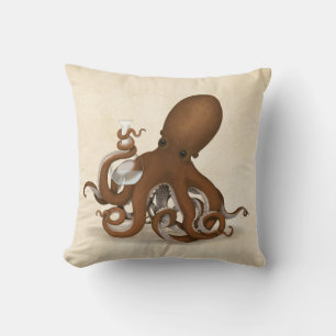 Octopus met Lab Flask Steampunk Chemistry Science Kussen