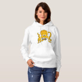 Octopus met laptop hoodie (Voorkant volledig)