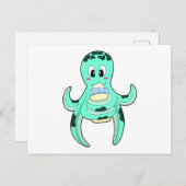 Octopus met melkfles briefkaart (Voorkant / Achterkant)