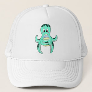 Octopus met melkfles trucker pet