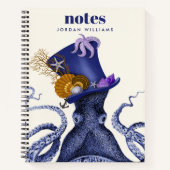 Octopus met Nautisch Pet Notitieboek (Voorkant)