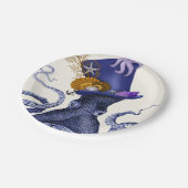 Octopus met Nautisch Pet Papieren Bordje (Gekanteld)
