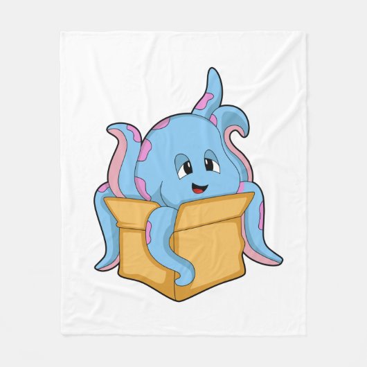 Octopus met Packet.PNG Fleece Deken (Voorkant)