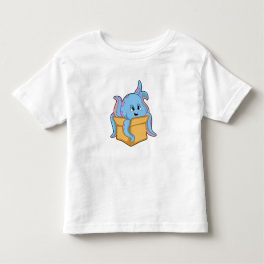 Octopus met Packet.PNG Kinder Shirts (Voorkant)