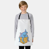 Octopus met Packet.PNG Schort (Gedragen)