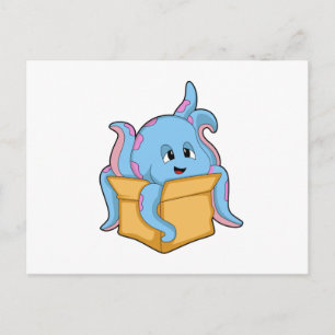 Octopus met pakket.PNG Briefkaart