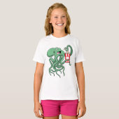 Octopus met Popcorn T-shirt (Voorkant volledig)