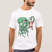Octopus met Popcorn T-shirt (Voorkant)