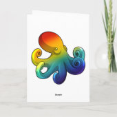 Octopus met regenboog kaart (Achterkant)