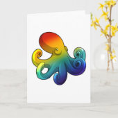 Octopus met regenboog kaart (Gele Bloem)