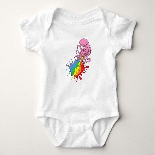 Octopus met regenboog romper (Voorkant)