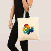 Octopus met regenboog tote bag (Voorkant (product))