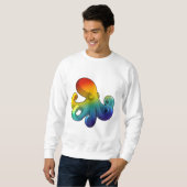 Octopus met regenboog trui (Voorkant volledig)