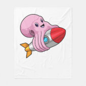 Octopus met Rocket Fleece Deken (Voorkant)