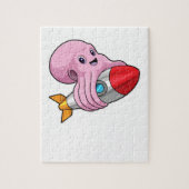 Octopus met Rocket Legpuzzel (Verticaal)