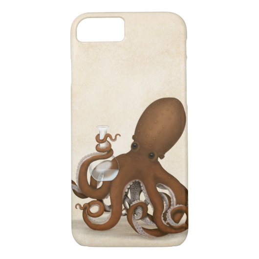 octopus met scheikunde kolf Steampunk Science Fan Case-Mate iPhone Case (Achterkant)