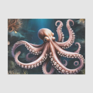 Octopus met surrealistische diepten tissuepapier