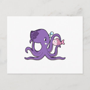 Octopus met Vissen.PNG Briefkaart