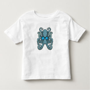 Octopus met zonnebril kinder shirts