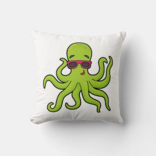Octopus met zonnebril kussen