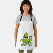 Octopus met zonnebril schort (Insitu)