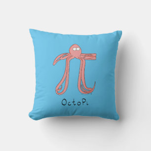 Octopus mignon Math Pi Day Coussin