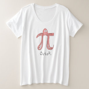 Octopus mignon Math Pi Day Femmes Plus Taille Tshi